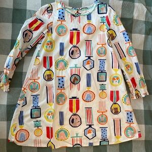 Mini Boden Pet Medal Dress Size 6-7